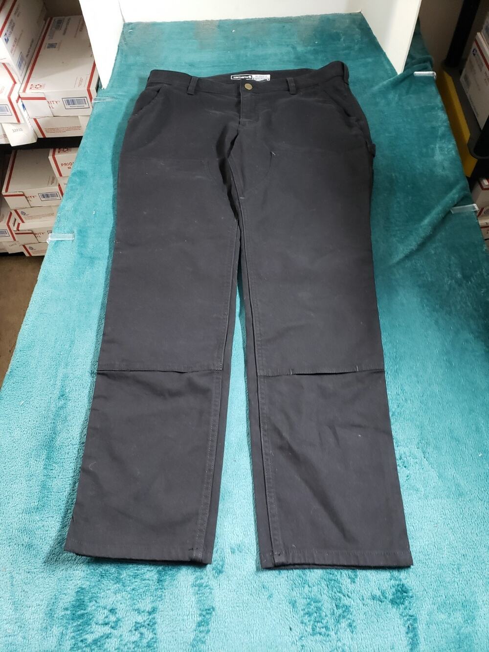 Carhartt Jeans Size 12 Womens Black Pants Carpenter Work Relaxed Straight NWT